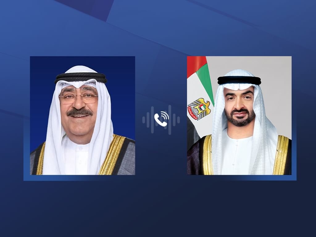 رئيس الدولة يجري اتصالاً هاتفيًا مع أمير الكويت 1 رئيس الدولة يجري اتصالاً هاتفيًا مع أمير الكويت