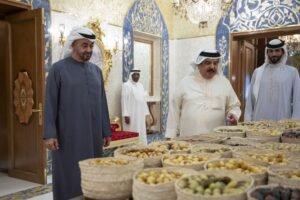 رئيس الدولة يزور ملك البحرين في مقر إقامته في أبوظبي