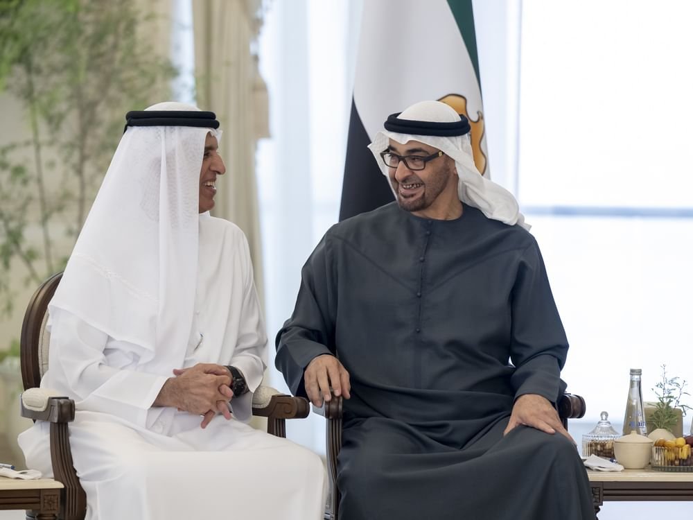 رئيس الدولة يستقبل حاكم رأس الخيمة 1 رئيس الدولة يستقبل حاكم رأس الخيمة