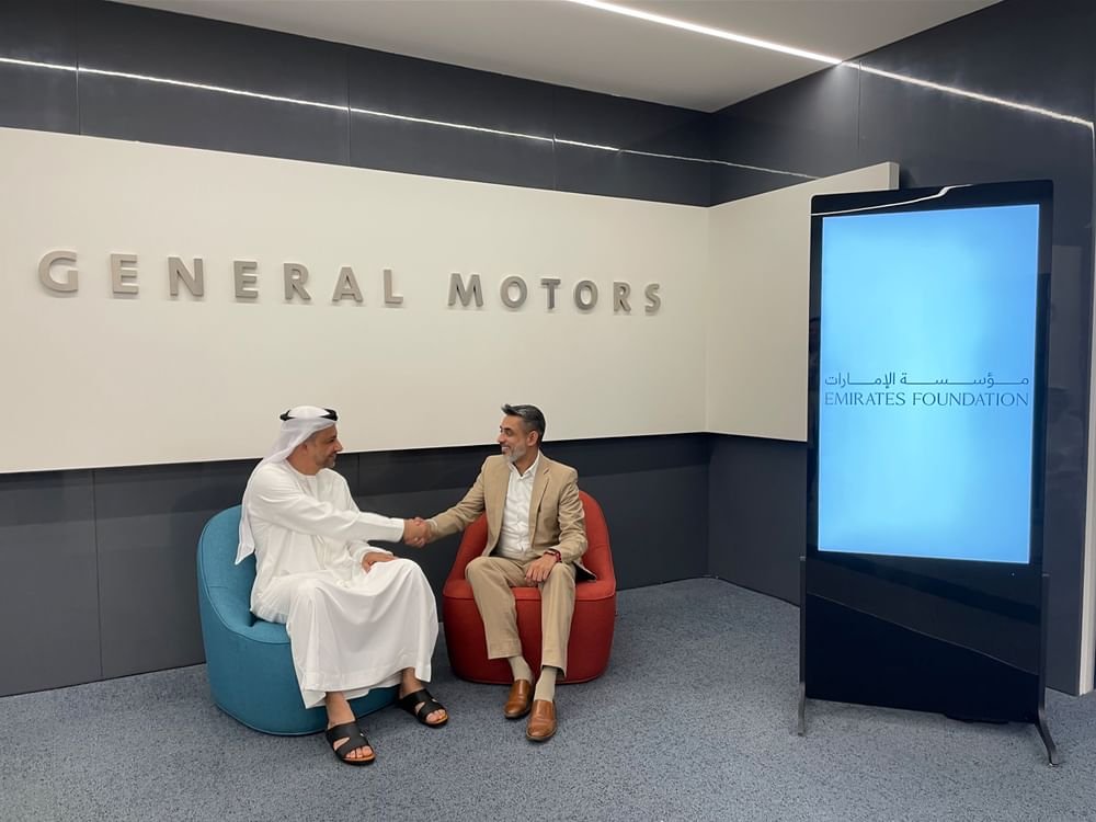 شراكة بين "مؤسسة الإمارات" و"جنرال موتورز" لدعم البرامج التنموية المجتمعية 1 شراكة بين "مؤسسة الإمارات" و"جنرال موتورز" لدعم البرامج التنموية المجتمعية