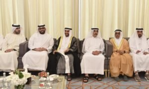 حاكم أم القيوين يحضر أفراح الفلاسي والشامسي