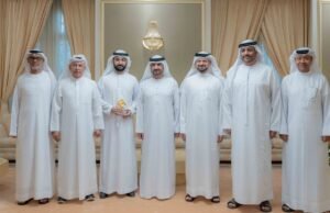 عبد الله بن سالم القاسمي يستقبل وفد نادي الشارقة الثقافي للشطرنج