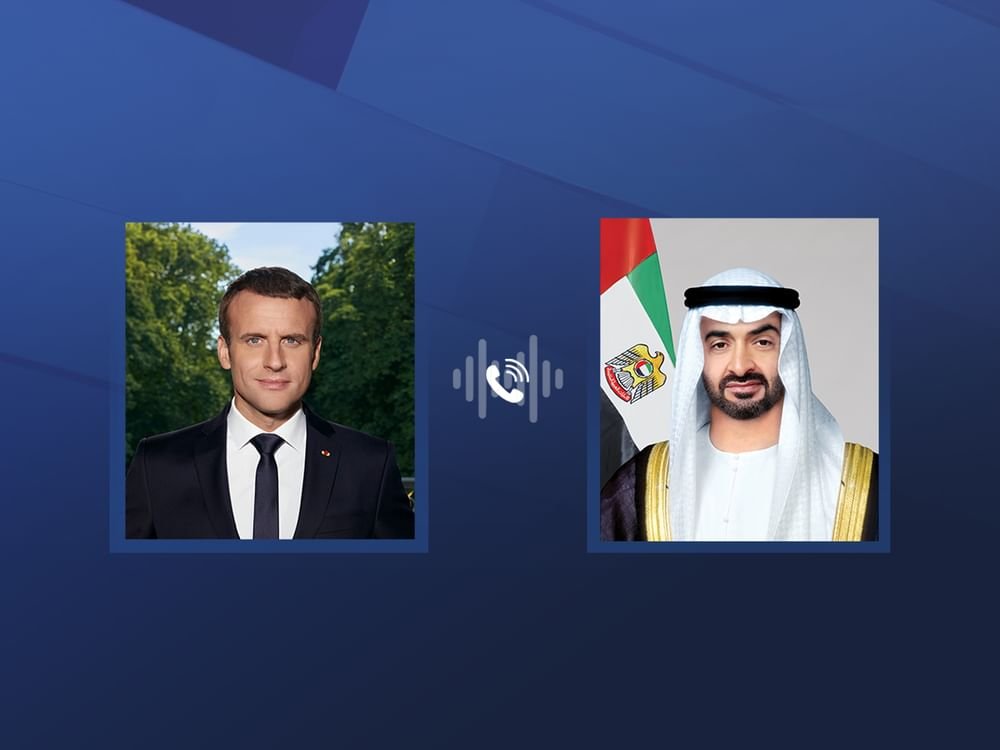 رئيس الدولة يتلقى اتصالاً هاتفياً من الرئيس الفرنسي بحثا خلاله التطورات الإقليمية 1 رئيس الدولة يتلقى اتصالاً هاتفياً من الرئيس الفرنسي بحثا خلاله التطورات الإقليمية