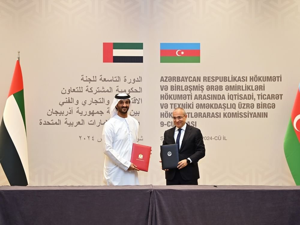 الإمارات وأذربيجان تتفقان على تنمية شراكتهما الاقتصادية 1 الإمارات وأذربيجان تتفقان على تنمية شراكتهما الاقتصادية