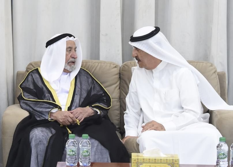 حاكم الشارقة يعزي حاكم أم القيوين في وفاة الشيخ عبدالله بن أحمد المعلا 1 حاكم الشارقة يعزي حاكم أم القيوين في وفاة الشيخ عبدالله بن أحمد المعلا