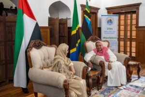 جواهر القاسمي تلتقي سيدة زنجبار الأولى و تبحث آفاق التعاون بين "القلب الكبير" ومنظمة"مايشا بورا"