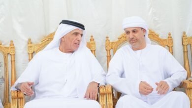 سعود بن صقر يعزي محمود حسن الشمسي بوفاة زوجته