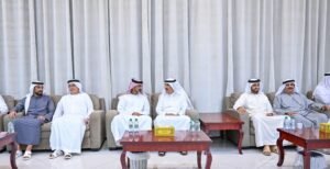 حاكم أم القيوين يتقبل تعازى ولى عهد عجمان بوفاة الشيخ عبدالله بن أحمد المعلا