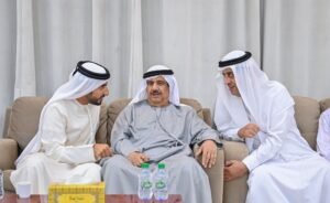 حاكم أم القيوين يتقبل تعازى ولى عهد عجمان بوفاة الشيخ عبدالله بن أحمد المعلا