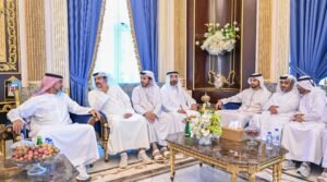 عمار النعيمي يقدم واجب العزاء في وفاة عبدالله سلطان بن غليطة الغفلي