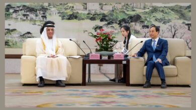 حاكم رأس الخيمة يستقبل عمدة حكومة بلدية دونغقوان في الصين