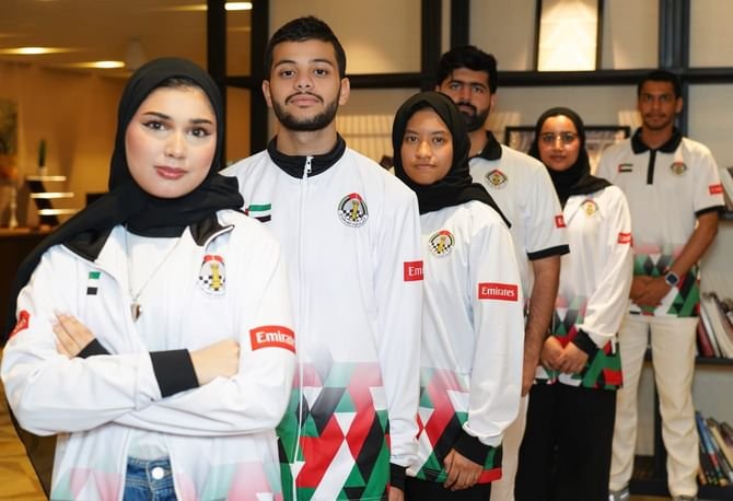 منتخب الإمارات للسيدات يفوز على ناميبيا في "أولمبياد الشطرنج" 1 منتخب الإمارات للسيدات يفوز على ناميبيا في "أولمبياد الشطرنج"