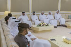 عبد الله بن سالم القاسمي يستقبل وفد "الاتحادية للهوية والجنسية"
