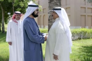 محمد بن راشد يلتقي ملك البحرين في مقر إقامته في أبوظبي