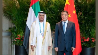 حاكم رأس الخيمة يلتقي نائب رئيس مجلس الدولة الصيني