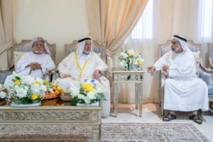 حاكم الشارقة يزور والي منطقة وادي الحلو