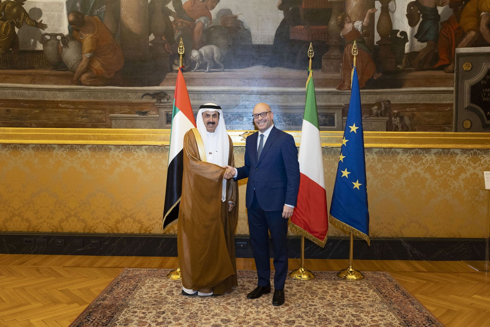 صقر غباش ورئيس مجلس النواب الايطالي يؤكدان عمق علاقات البلدين 1 صقر غباش ورئيس مجلس النواب الايطالي يؤكدان عمق علاقات البلدين