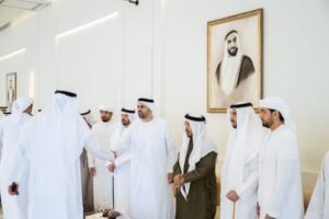 ذياب بن محمد بن زايد يعزي بوفاة أحمد جوعان راشد الظاهري