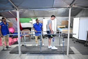 ضمن عملية "الفارس الشهم 3".. افتتاح قسم العلاج الطبيعي في المستشفى الإماراتي العائم 2 ضمن عملية "الفارس الشهم 3".. افتتاح قسم العلاج الطبيعي في المستشفى الإماراتي العائم