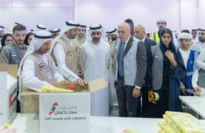 سالم بن عبدالرحمن القاسمي يشارك في حملة "الإمارات معك يا لبنان" بإكسبو الشارقة
