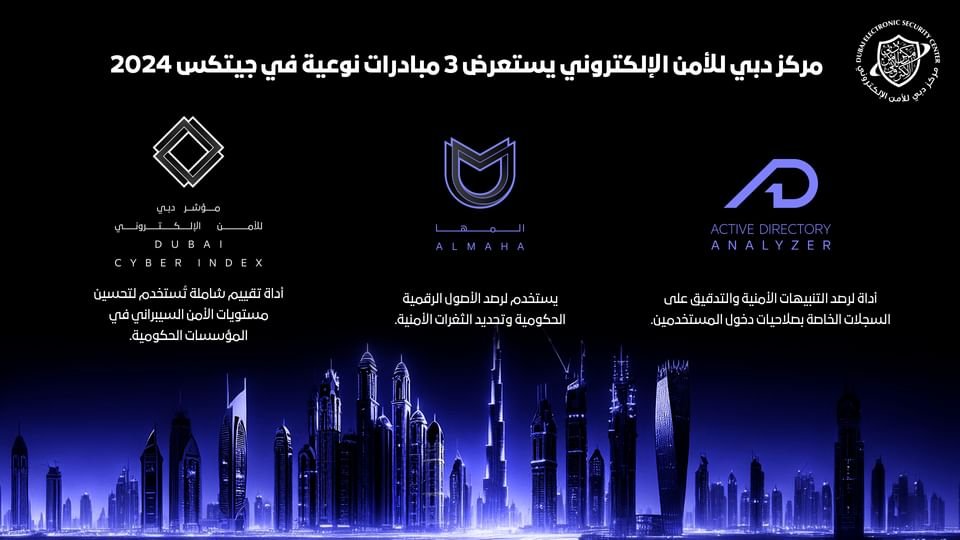 "دبي للأمن الإلكتروني" يستعرض 3 مبادرات نوعية في جيتكس 1 "دبي للأمن الإلكتروني" يستعرض 3 مبادرات نوعية في جيتكس