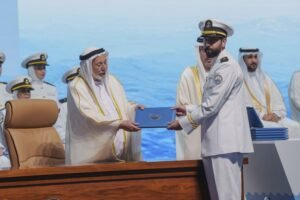 سلطان القاسمي يشهد حفل تخريج الدفعة الأولى من طلبة أكاديمية الشارقة للنقل البحري
