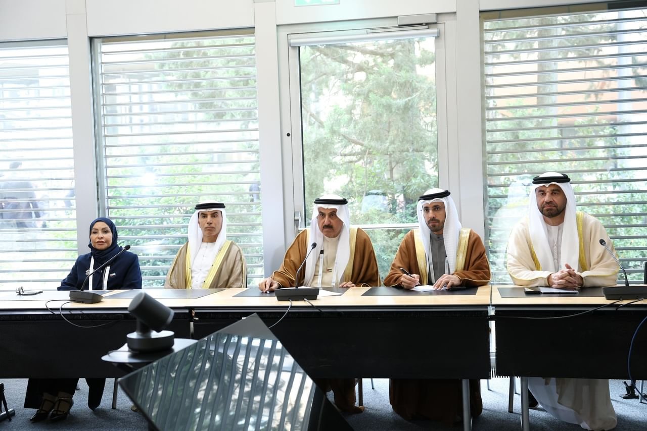 صقر غباش يلتقي رئيس الجمعية الوطنية بكوت ديفوار على هامش اجتماعات "البرلماني الدولي" في جنيف