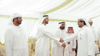 ولي عهد رأس الخيمة يعزي بوفاة آية مطر الشامس