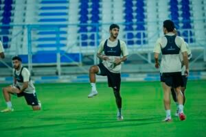 الأبيض الأولمبي يؤدي حصته التدريبية الأولى في الفجيرة