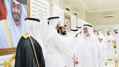 ولي عهد رأس الخيمة يحضر أفراح الطنيجي والحبسي