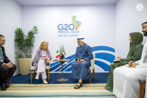 ولي عهد أبوظبي يبحث علاقات التعاون مع رئيسة وزراء إيطاليا على هامش أعمال قمة مجموعة العشرين
