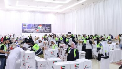 بتوجيهات حاكم الفجيرة.. "حمد الإنسانية" وخيرية الفجيرة تقدمان 530 طنا من المواد الغذائية ضمن حملة "الإمارات معك يا لبنان"