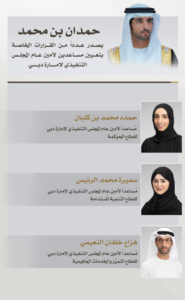 بقرارات أصدرها حمدان بن محمد.. تعيين ثلاثة مساعدين لأمين عام المجلس التنفيذي لإمارة دبي 2 بقرارات أصدرها حمدان بن محمد.. تعيين ثلاثة مساعدين لأمين عام المجلس التنفيذي لإمارة دبي