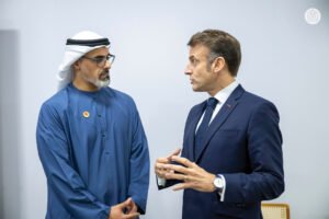 ولي عهد أبوظبي يبحث تعزيز العلاقات الثنائية مع رئيس فرنسا على هامش أعمال قمة مجموعة العشرين