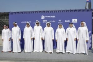 منصور بن محمد يشهد إطلاق المرحلة الأولى من مشروع "مشدّ دبي" الأكبر عالميًا