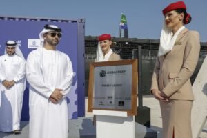 منصور بن محمد يشهد إطلاق المرحلة الأولى من مشروع "مشدّ دبي" الأكبر عالميًا