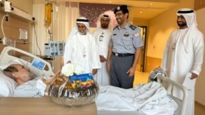 شرطة أبوظبي تزور المصابين تزامناً مع اليوم العالمي لضحايا حوادث الطرق