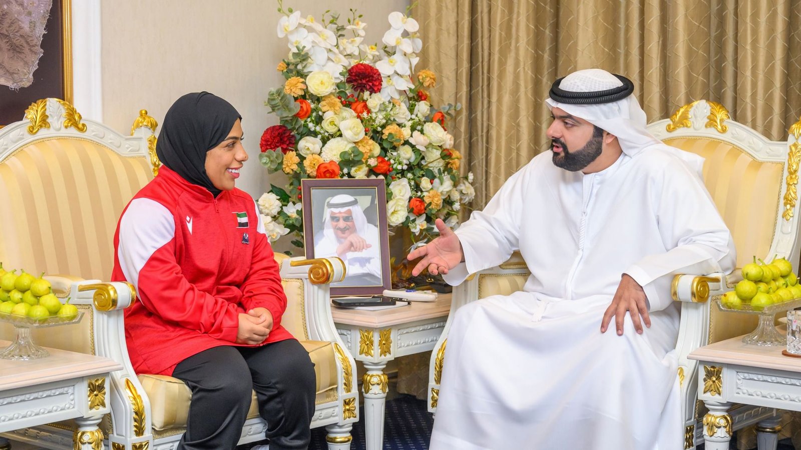 محمد الشرقي يلتقي مريم الزيودي نجمة ألعاب القوى الحائزة على ميداليات قارية وأولمبية 1 محمد الشرقي يلتقي مريم الزيودي نجمة ألعاب القوى الحائزة على ميداليات قارية وأولمبية