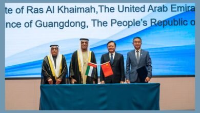 سعود بن صقر يشهد توقيع اتفاقية تعاون بين رأس الخيمة وقوانغدونغ