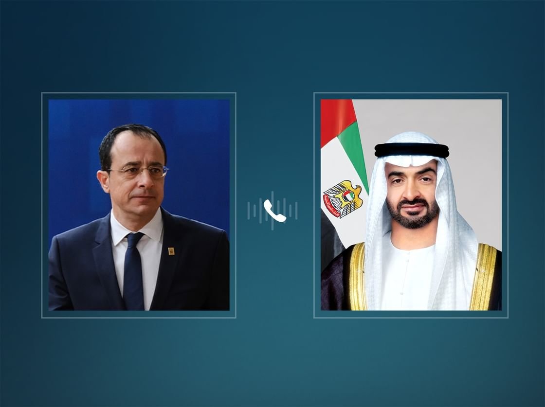 رئيس الدولة والرئيس القبرصي يبحثان هاتفيا علاقات التعاون والتطورات الإقليمية 1 رئيس الدولة والرئيس القبرصي يبحثان هاتفيا علاقات التعاون والتطورات الإقليمية