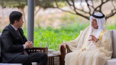 سعود بن صقر يستقبل سفير جمهورية أوزبكستان