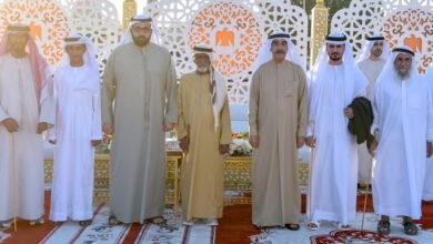 حاكم أم القيوين وولي عهده يحضران أفراح الكتبي والغفلي