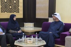 رئيس الدولة يستقبل مساعدة الرئيس الإيراني التي تقوم بزيارة عمل إلى الدولة