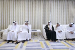 حمدان بن محمد يحضر أفراح القطامي والسويدي