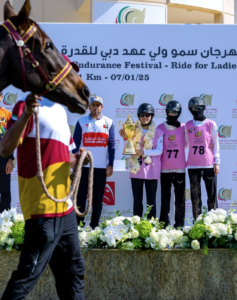 ميلينا ميندز تفوز بسباق السيدات في مهرجان ولي عهد دبي للقدرة