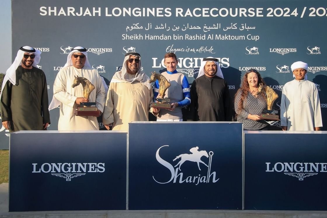 انطلاق سباق كأس الشيخ حمدان بن راشد آل مكتوم للخيول في الشارقة 1 انطلاق سباق كأس الشيخ حمدان بن راشد آل مكتوم للخيول في الشارقة