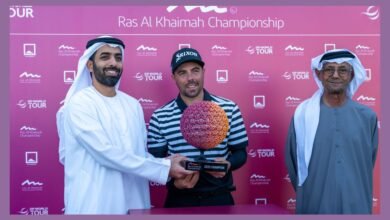 أحمد بن سعود القاسمي يشهد ختام "بطولة رأس الخيمة للجولف"