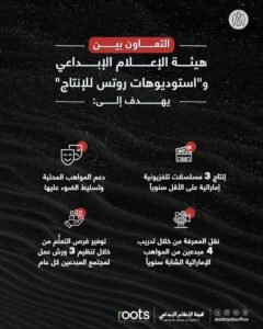 تعاون بين هيئة الإعلام الإبداعي و"روتس للإنتاج" لتعزيز الصناعات الإبداعية في أبوظبي