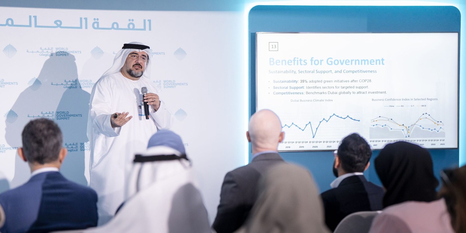 القمة العالمية للحكومات.. غرف دبي تصدر تقريراً حول دور مؤشر مناخ الأعمال في استشراف مستقبل الاقتصاد 1 القمة العالمية للحكومات.. غرف دبي تصدر تقريراً حول دور مؤشر مناخ الأعمال في استشراف مستقبل الاقتصاد