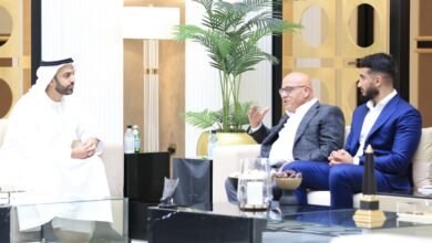 ولي عهد رأس الخيمة يستقبل رجل الأعمال أحمد بكيرات
